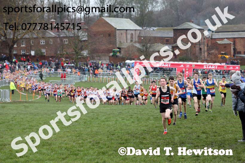 Junior boys 2019 New Balance English Schools Cross Country Champs, Temple Newsam, Leeds. Photo:  David T. Hewitson/Sports for All Pics